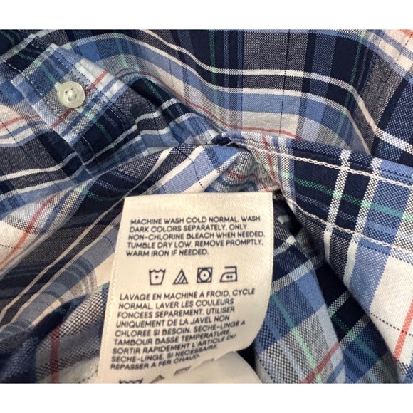 Lands End Sail Rigger Oxford Plaid and Striped Button Down Men's Bundle Size L - Picture 7 of 12